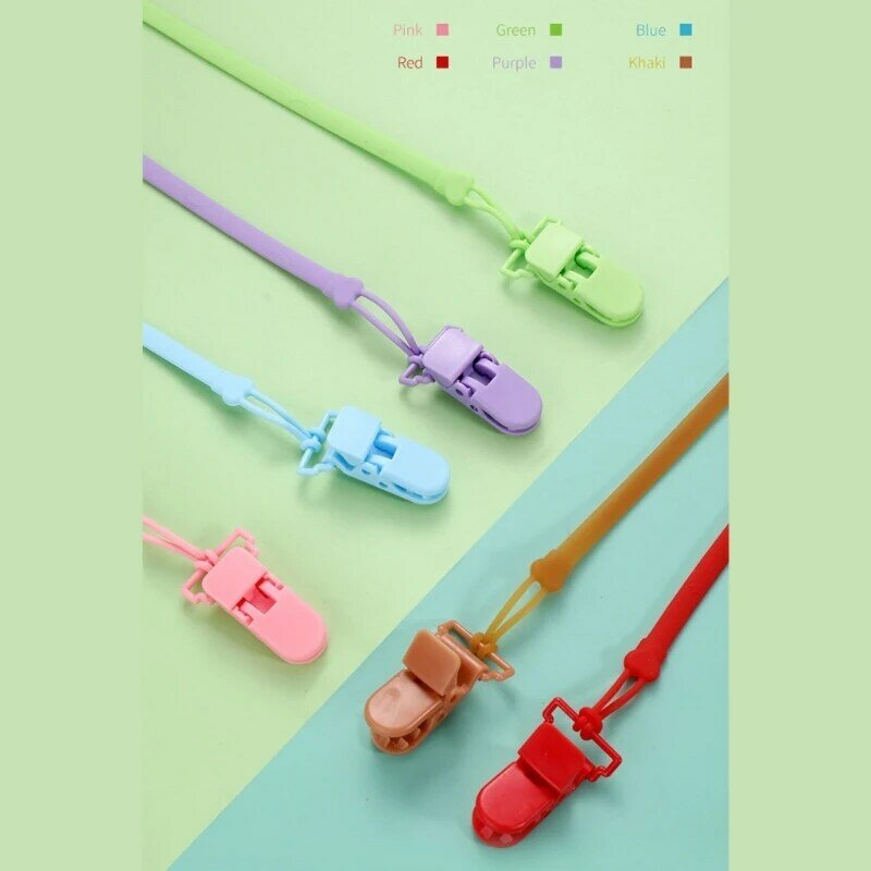 Anti-Lost Chain for Baby Pacifier Clip Nipple Hanging Strap Holder Silicone Teether Clip Belt Newborn Shower Gift