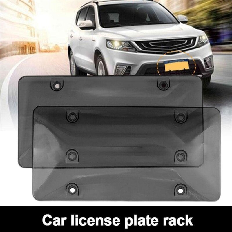 2x Clear Reflective Anti-Speed Red Light Toll Camera Stopper License Plate-Cover Modified License Plate Protective