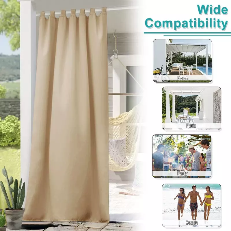 RYB-cortinas opacas para ventanas al aire libre, ojal impermeable, diseño de moda superior, cortina para Patio y Patio al aire libre, jardín y playa