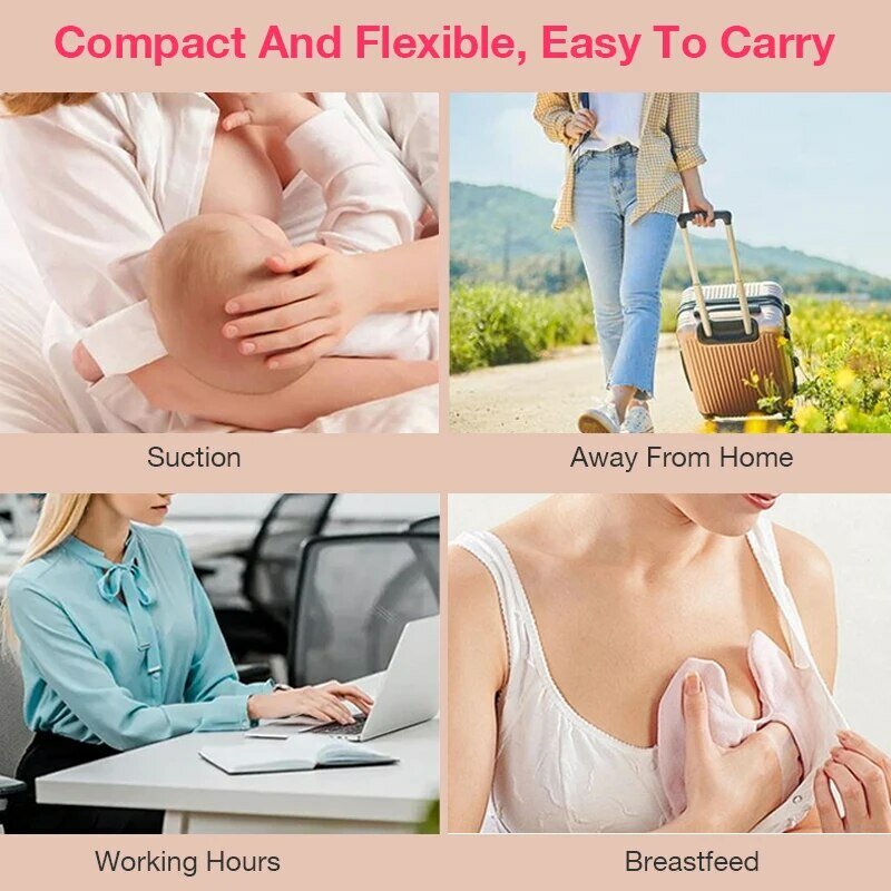 Electric Breast Pump Low Noise Electric Milk Puller Automatic Milker Comfort Breastfeeding Postpartum Care 180ML Milk Bottle