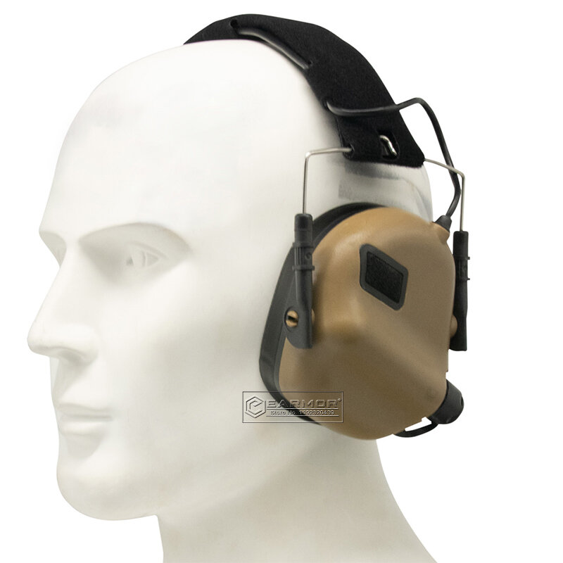 EARMOR M31 Headset taktis militer, adaptor rel helm ARC dasar dudukan, penutup telinga Anti kebisingan