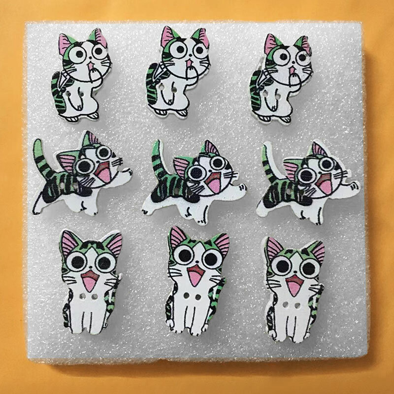 9 Buah Set Kawaii Kucing Paku Payung Tekan Kantor Sekolah Peta Dinding Foto Kertas Papan Buletin Dekoratif Mengikat Jempol Paku Payung Pushpin