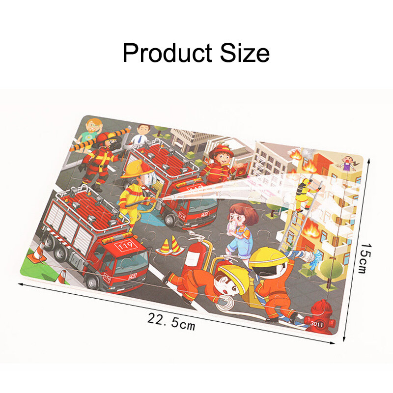 Nuovi 30 pezzi Puzzle in legno cartone animato traffico animale Tangram legno Puzzle 3d giocattoli educativi Montessori per regali per bambini