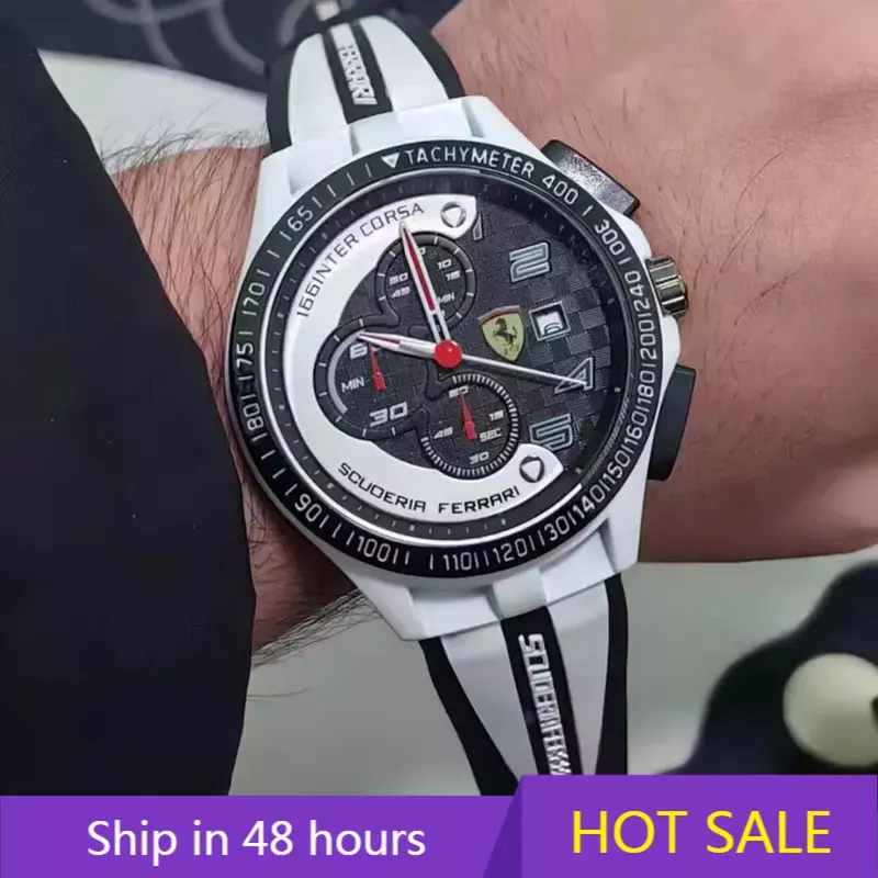 New Top Original Car Brand Watches For Mens Multifunction Automatic Date Quartz WristWatch Luxury Chronograph AAA Male Clocks