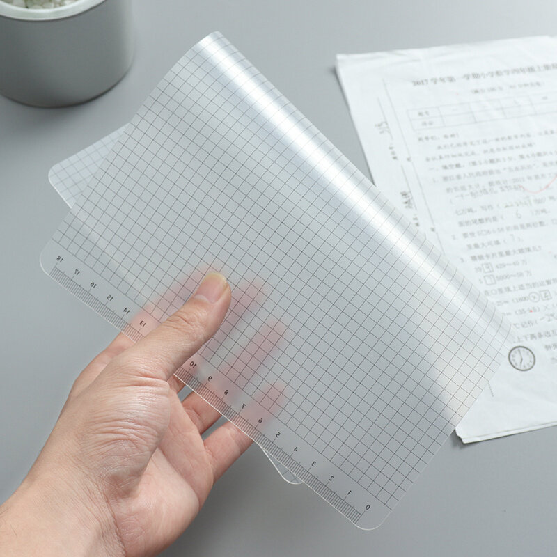 Transparent Herrscher Bord A4 B5 Studenten Schreibtisch Pad PVC Grid Nähen Schneiden Matten Zeichnung Zwischenablage Messung Liefert