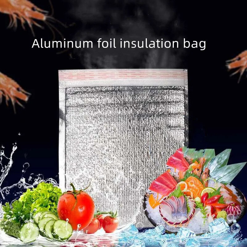 Aluminum Foil Insulation Bag Express Takeaway Bag Food Refrigerated Fresh-keeping Bag Kitchen Accessories Heat Insulation Bag