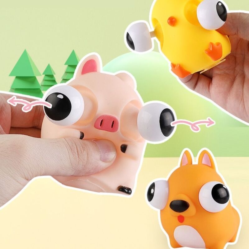 Mainan Remas mata Pop Remas peregangan mainan sensorik hewan lembut kartun mainan pereda stres beruang lucu mainan Fidget kelinci dewasa