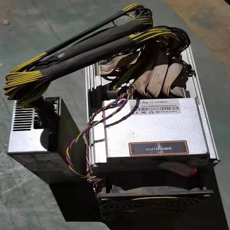 Used ANTMINER MINER L5 1473M/S  Antminer APW7 PSU Scrypt Miner LTC Mining Machine 1.473G 1425W on Wall Better Than ANTMINER L3++