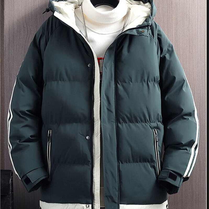 2023 Autumn /Winter Down Jacket Men's Hooded Thickened Warm Jacket Fashion Casual Outdoor Cold Proof High-Quality Cotton Suit