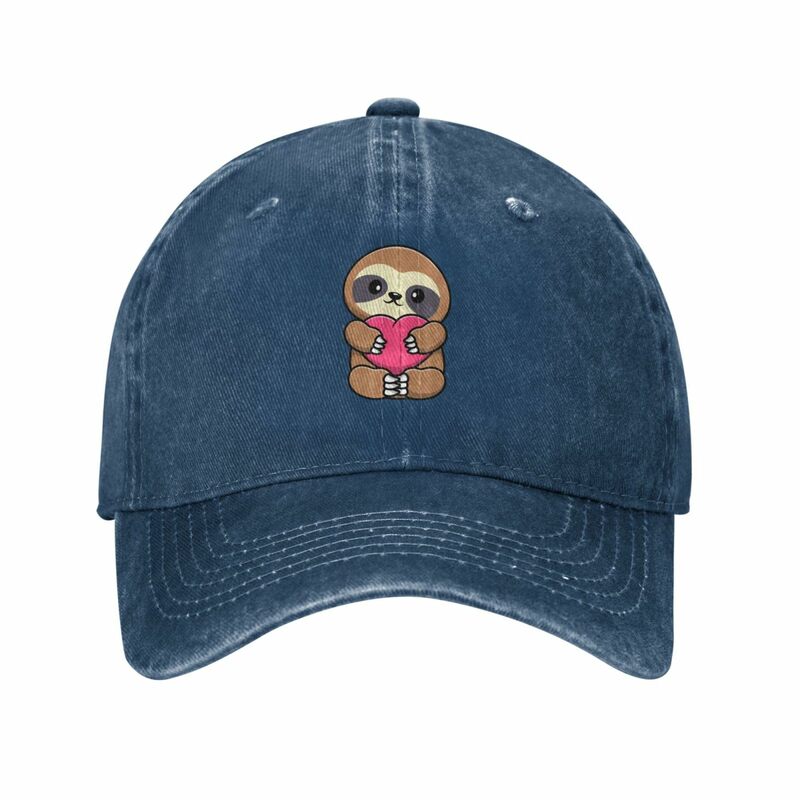 Симпатичная бейсболка Ленивец с надписью «объятия любви», женская и мужская шляпа, винтажные ковбойские шляпы, Кепка от солнца для грузовика, темно-синяя