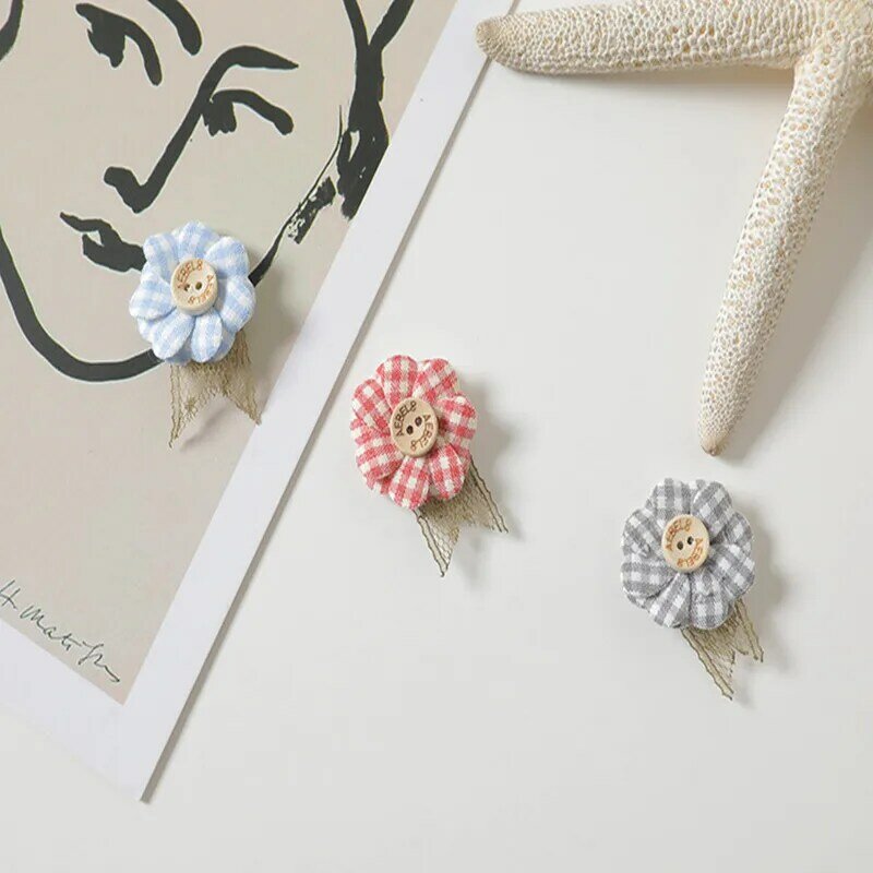 10PCS percalle piccoli fiori accessori di abbigliamento per bambini fai da te fiori colorati all'ingrosso scarpe decorative accessori per borse