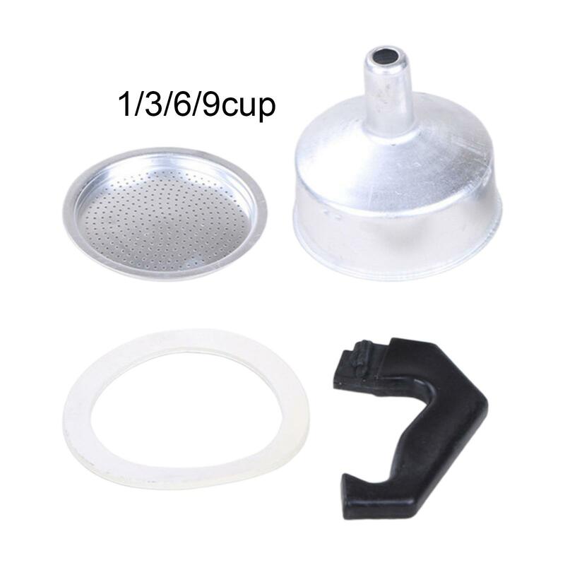 Espresso Maker Funnel Filter Kitchen Tools Portable Barista Accessories Coffee Pot Replacement Funnel for Coffee Maker Part Accs