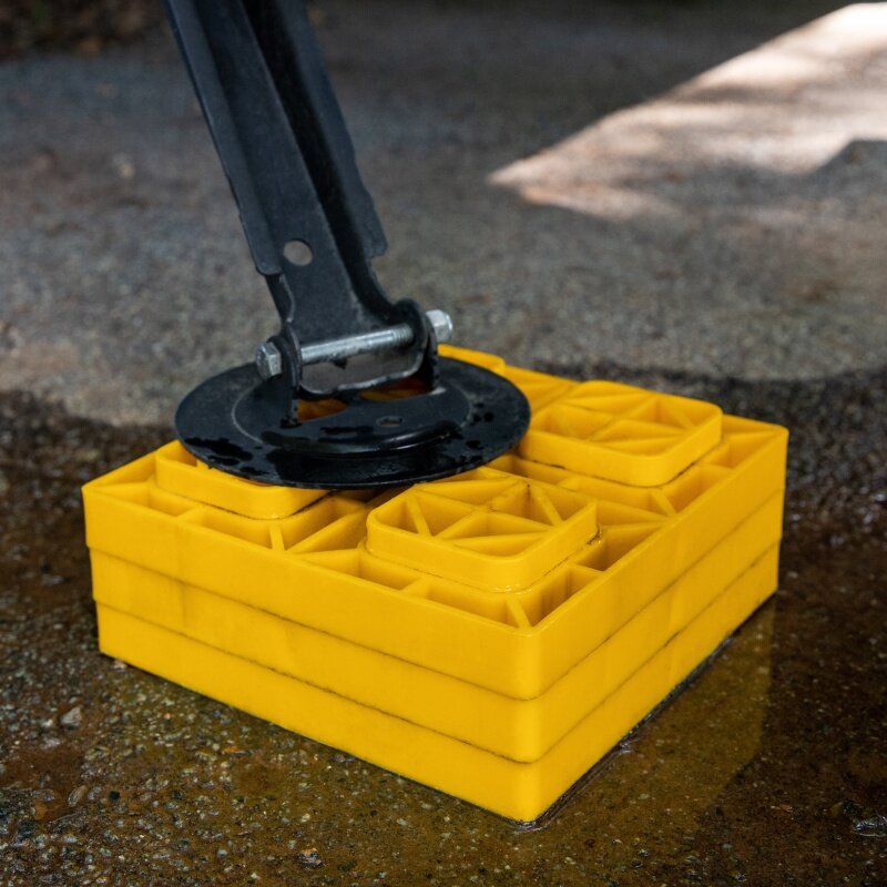 Camco mocuje bloki wyrównujące RV-konstrukcja blokująca-8,5 cala x 8,5 cala x 1 cala, 10 sztuk, żółty (44514)