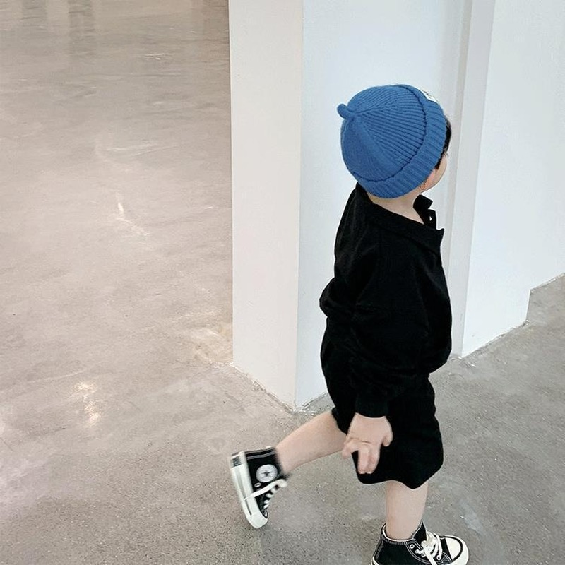 Супериндивидуальная детская шапочка для соски, детский пуловер с буквенным принтом, шерстяная шапочка, трендовая теплая однотонная вязаная шапочка-бини в виде дыни