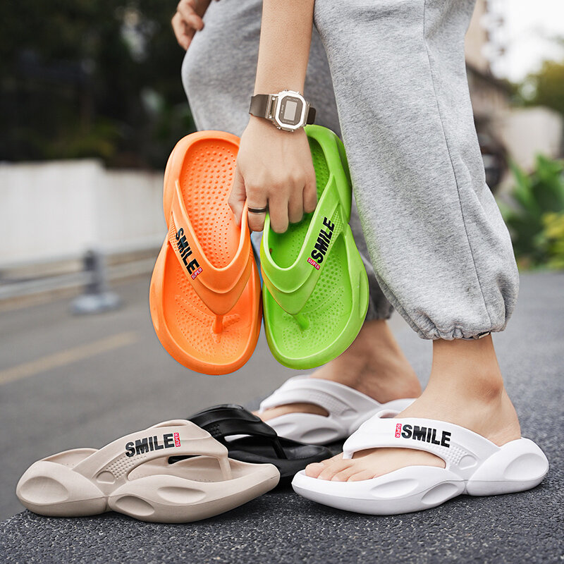39-46#New summer men's slippers thick bottom casual slippers EVA lightweight outdoor soft beach shoes sandals large size