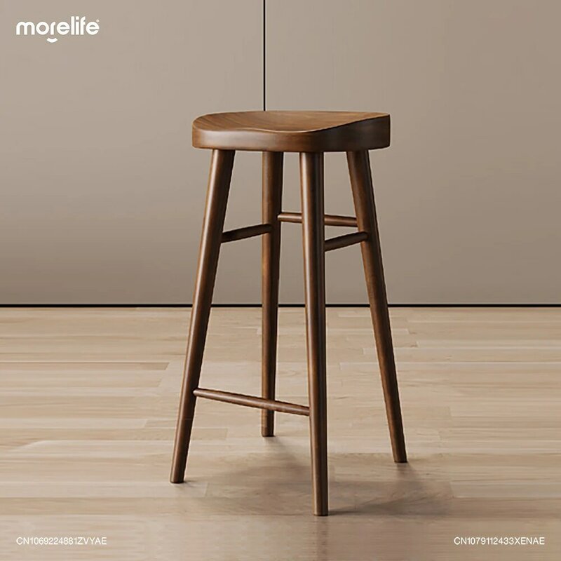 Kreatywna poduszka z litego drewna krzesła barowe uchwyt metalowy stołki na stół wyspowy krzesło do jadalni meble stołkowe z wysokimi nogami