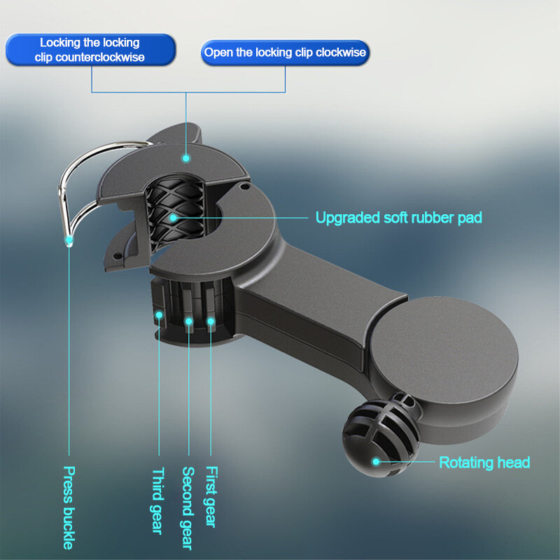 Seametal 3-Gang Autos itz lehne Lüfter USB-Ladung Doppelkopf lüfter 360-Grad-Drehhalskühler für Sommer autozubehör