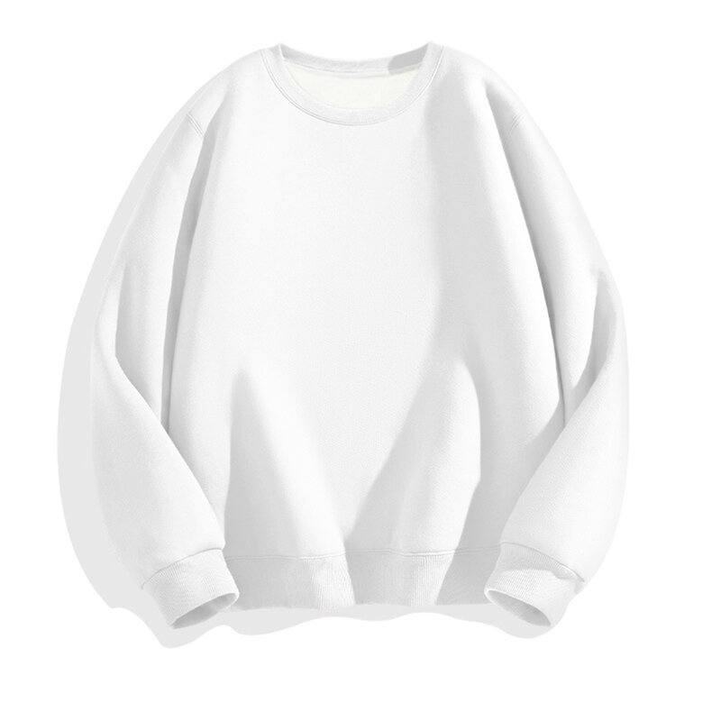 Свитшот мужской однотонный, Модный классический пуловер, Повседневная Удобная мягкая рубашка, большие размеры