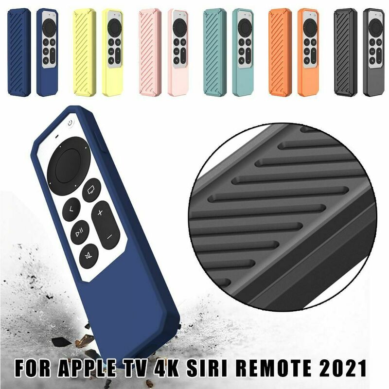 Cover Case Lunak Tahan Benturan untuk Apple TV 4K Siri 2022 Case Pelindung Remote Control Pelindung Silikon Anti-jatuh Semua Inklusif