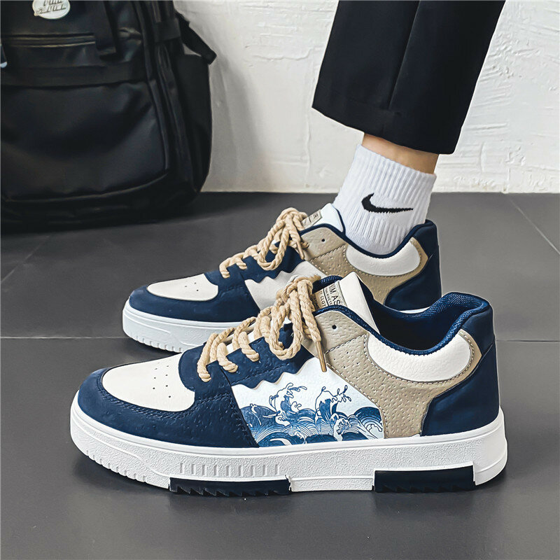 Zapatos blancos pequeños transpirables para hombre, versión coreana, zapatos casuales versátiles, zapatos deportivos resistentes al desgaste, zapatos de tablero