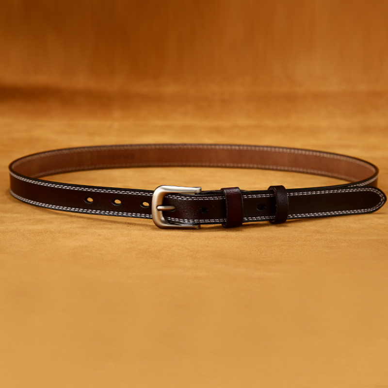 Cinturones de piel de vaca auténtica para mujer, cinturones clásicos versátiles Retro para mujer, cinturón de Jeans Simple, cinturón de diseñador de alta calidad para mujer