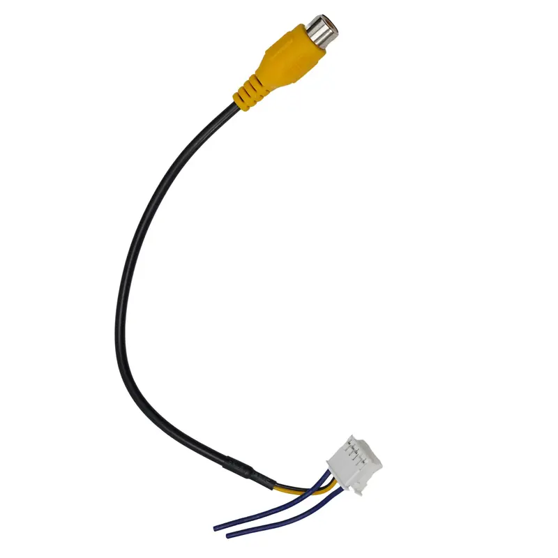 10-pinowy Adapter do kabel wejściowy wideo RCA złącze do przewodów do radia do większości samochodów multimedialnych montowanych z tyłu
