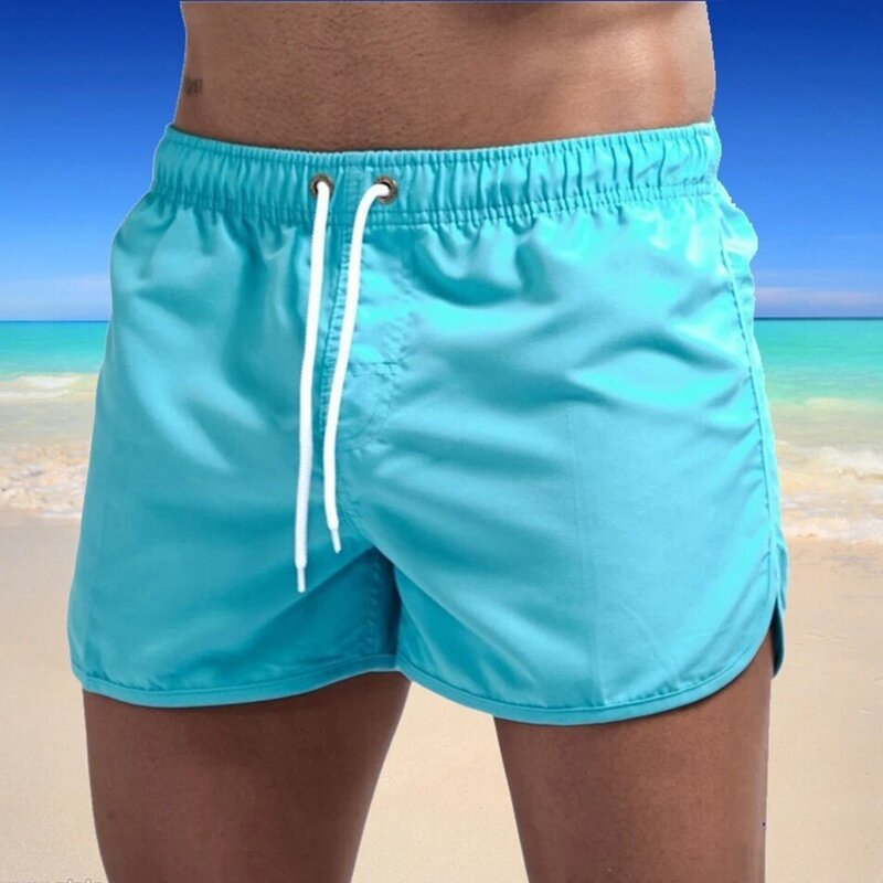 Summer Men's Swimwear Shorts Brand Beachwear Sexy Swim Trunks Men Swimsuit 2023 Low Waist Breathable Beach Wear Surf