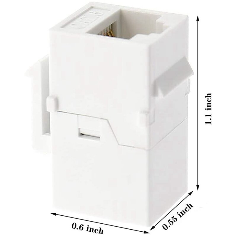 Ethernet Трапецеидальный соединитель, упаковка 100 штук, Cat6 RJ45 Keystone Jack, встроенные гнездовые разъемы