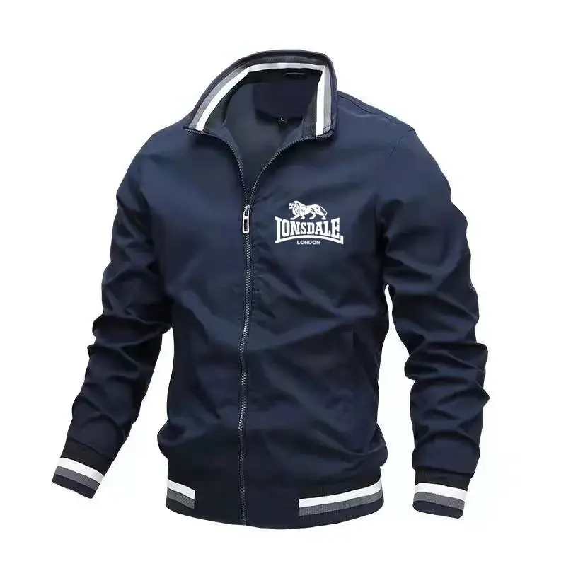 Men's Lonsdale short jacket, trench coat, military uniform, outdoor wear, casual streetwear, new fashion, autumn
