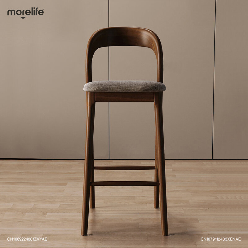 Скандинавский дизайн, барные стулья из массива дерева, столешница, стулья, островный стол, обеденный стул, кухонный стул с высокими штанинами, искусственная кожа, роскошная мебель