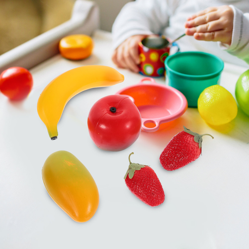 Symulowane piaskownica owocowa Shaker perkusyjny Instrument w kształcie owocu jedzenie zabawki dla dzieci marakasy dla dziecka Abs zabawki