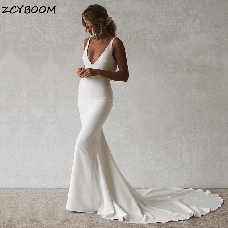 Elegante Chiffon Illusion a-line abiti da sposa con spacco alto per le donne 2024 lunghezza del pavimento maniche lunghe abito da sposa Vestidos De Noiva