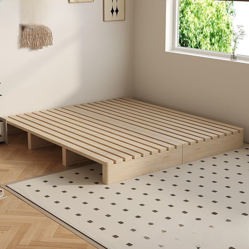 Tatami Vloer Laag Bed, Japanse Stijl Bedframe, Vochtbestendig Frame, Alle Massief Houten Vloeren, Verhuur Huis Bedframe, Vloer Naar