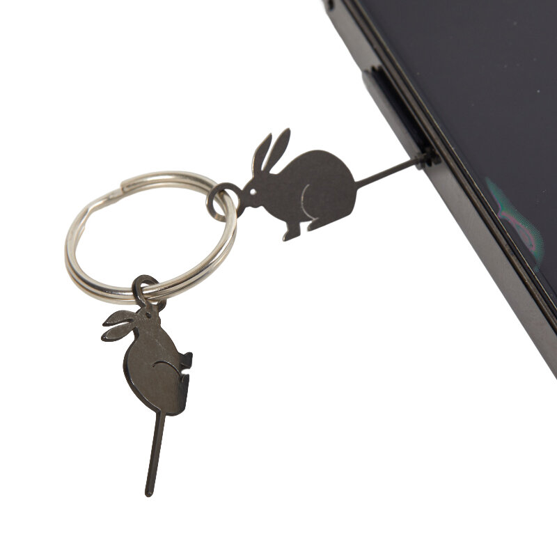 2 buah/Set wadah kartu Sim baja tahan karat kelelawar Universal diperpanjang untuk ponsel produk Digital