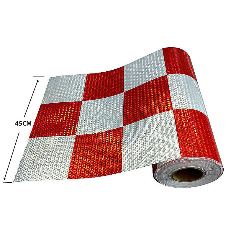赤白の格子反射ため衝突防止障壁道路バリケード交通施設自己粘着テープ