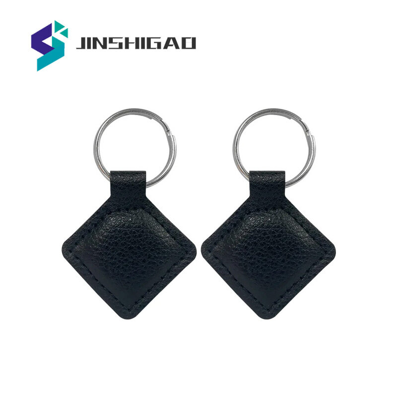 10pcs T5577 EM4305 blank key tag chip card tag leather key RFID tag replicable EM4100 125khz card proximity token key card