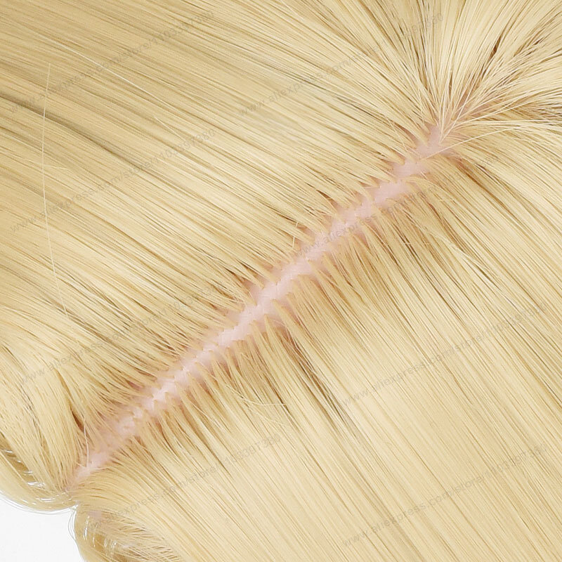Aventurine Cosplay Wig, Cabelo Curto Dourado, Resistente ao Calor, Perucas Sintéticas, Trilho Estrela Honkai, HSR, 40cm