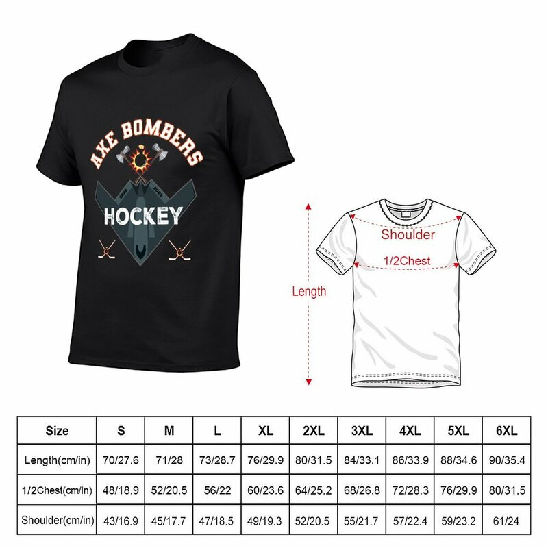 T-shirt de l'équipe de hockey Ax Bombers pour homme, haut uni, sublime, kawaii, poids lourds