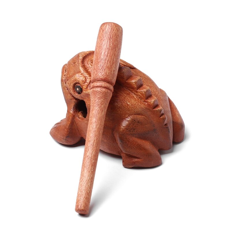 1 pezzo Frog Tone Block Toys Wood Frog Tone Block Toys legno Lucky Frog Toy intagliato Croaking Wood Percussion Musical Sound