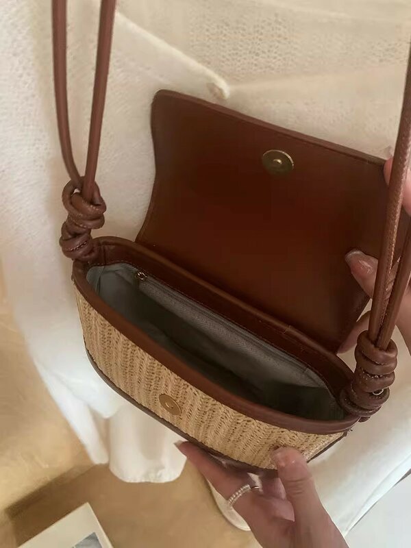 Borse di paglia HIGHREAL borse da donna estive borse firmate borse borsa a tracolla da spiaggia con manico in legno con chiusura a coulisse in tessuto