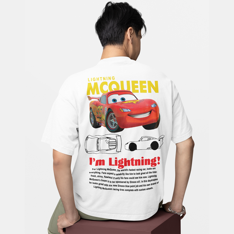 Fun Sally I'm Lightning Car Outfit T Shirt dla mężczyzn Kobiety Mcqueen Tee Shirt 100% bawełna Nowość Odzież Miłość Prezent dla pary