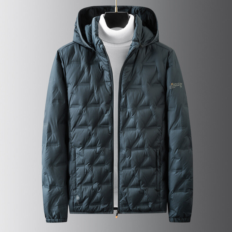 Mantel bertudung untuk pria, mantel hangat tebal musim dingin besar modis ukuran plus XL 2XL 3XL 4XL 5XL 6XL 7XL