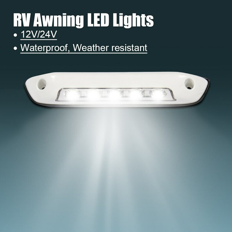 Lampu LED teras 12V/24V RV lampu beranda karavan Van motor tahan air lampu dinding Trailer Kemah