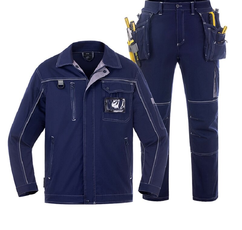 Abbigliamento da lavoro in cotone resistente giacca pantaloni tute Multi-tasche uniformi pantaloni da lavoro tuta da lavoro pantaloni Cargo da uomo 4XL