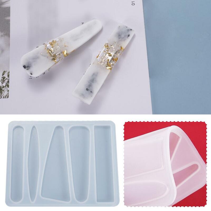 1pcs Hair Clips Silicone Molds For Handmade Multi-Shapes Hairpin With Imagenation,Drop Glue Handicraft Accessories C6V2