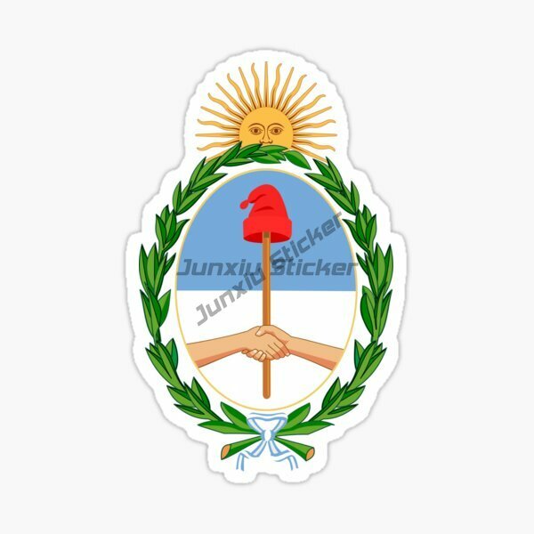 Argentinien Flagge Karte National Emblem PVC-Aufkleber für überdachte Kratzer dekorieren Auto Laptop Motorrad Wohnmobil Fahrrad Fenster raum