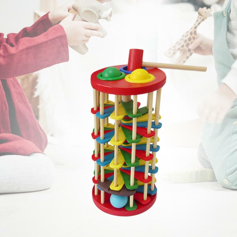 Kids Pounding Bench Hammer Educational Desktop Puzzle Toy Ornaments Montessori for Living Room Family Office Bedroom Party