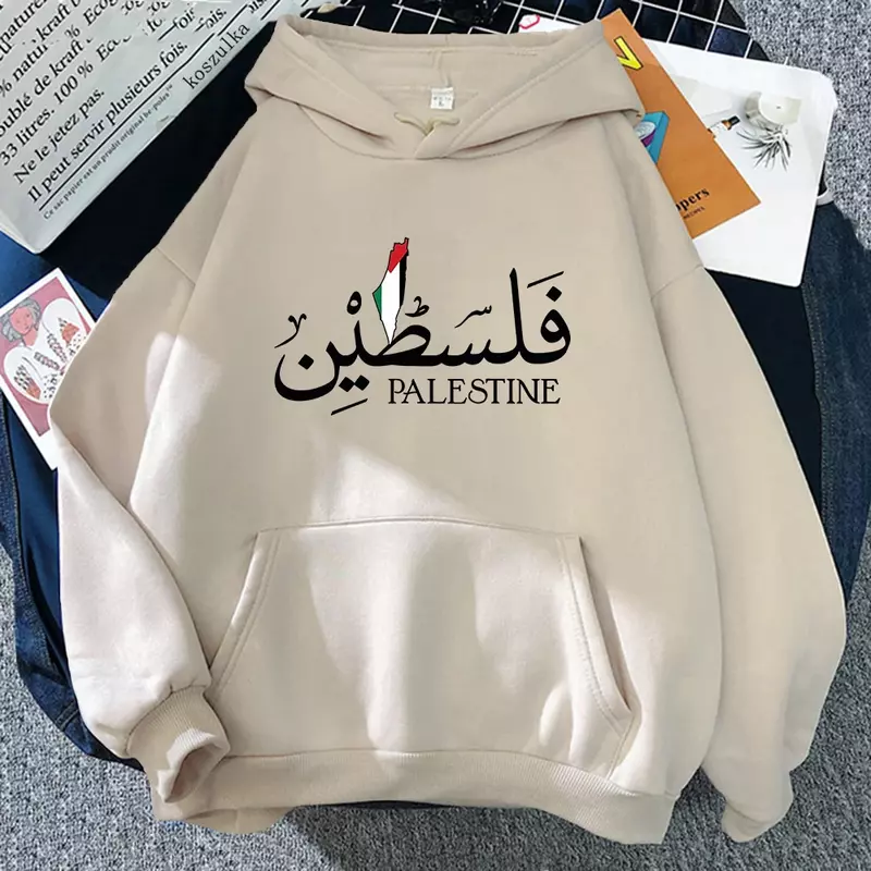 Palestine hoodie แฟชั่นผู้หญิงฮาราจูกุ, เสื้อฮู้ดกราฟิก palestina คลาสสิกยูนิเซ็กซ์วินเทจมีฮู้ดเสื้อสเวตเตอร์สวมหัว