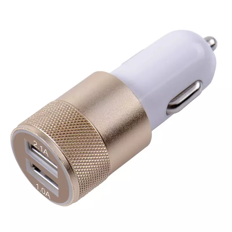 Pengisi daya mobil soket pemantik rokok pengisi daya mobil 2.1A 1A pengisi daya 2 Port USB mobil cepat untuk IPhone Samsung