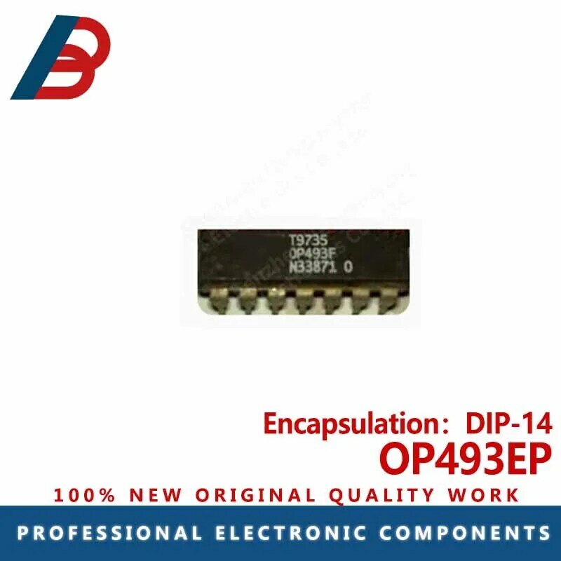 Amplifier Operasional OP493EP, 5 buah paket DIP-14 kekuatan mikro presisi
